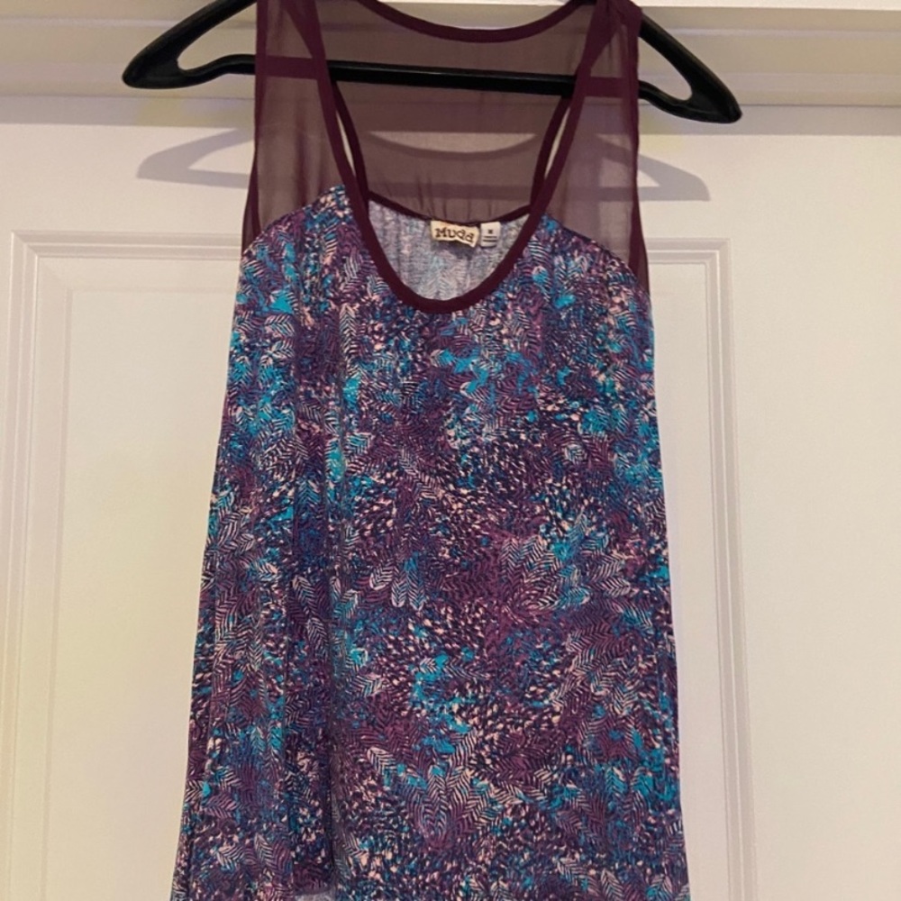 Purple Feather Tank Top